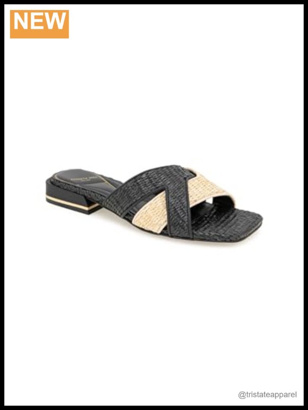 Womens Flat Slide Sandals Faux Leather Cushioned Casual Open Toe Slip On